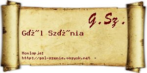 Gál Szénia névjegykártya